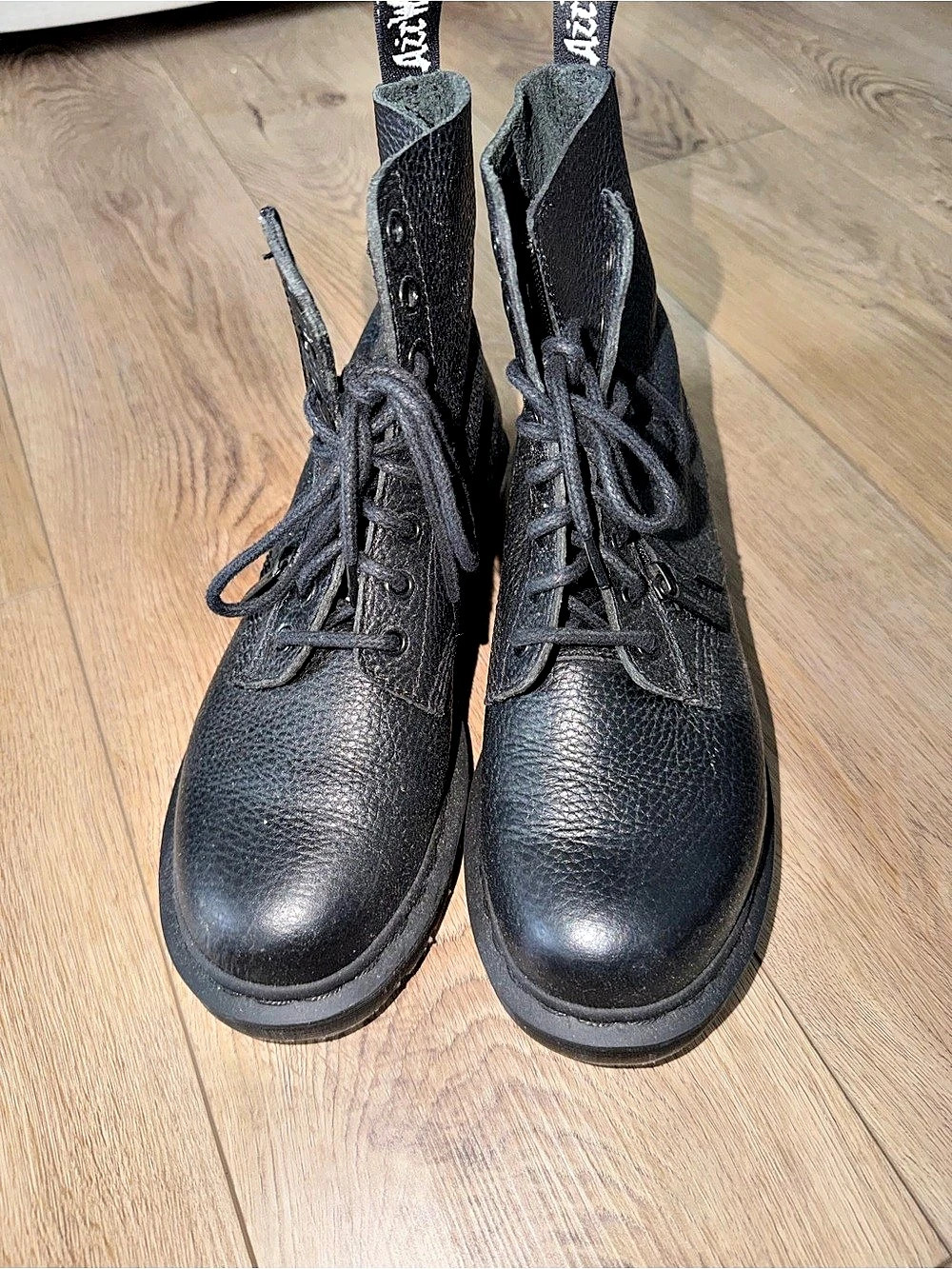 Dr. Martens 1460 Pascal w/zip Aunt Sally Black Combat Boots UK 8 / US 9